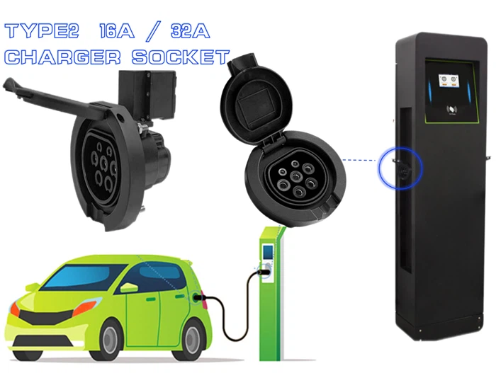 EV Charger 16A Type 2 Evse Socket EV Charger 16A Type 2 Evse Socket